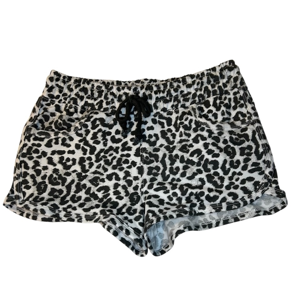Joe's Jeans Black and White Animal Print Girls Shorts Size L 12/14 NWOT